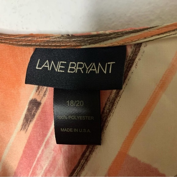 NWT LANE BRYANT Abstract Mixed Media Brush Strokes Wrap Style Blouse Size 18/20 - Picture 5 of 6